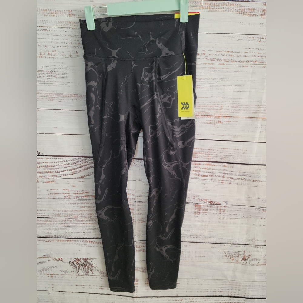 All in Motion Women's XS Size 7/8 Black Flex High-Rise Leggings w/ Side pocket - Picture 5 of 9